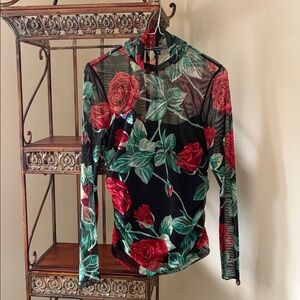Melanie Lyne Floral Sheer Top